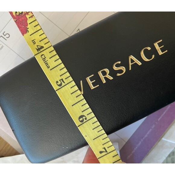 Versace Black Gold Sunglasses Eyeglasses Hard Clam Shell Case Only READ - Picture 7 of 9